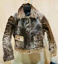 Genuine Cowhide Fur Leather Jacket Natural Hair-On Cow Skin Fashion Jacket, NEW picture