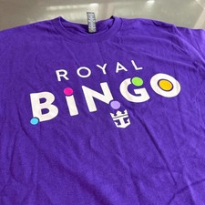 Royal Caribbean Cruise Ship Line Royal Bingo Purple T-Shirt M Medium NEW Shirt picture