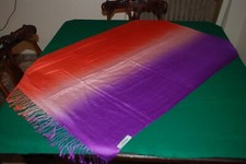 Aridò, women's scarf, orange and purple, silk, 60cm * 200cm, like new picture