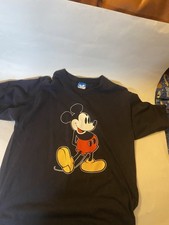VTG Disney Mickey Mouse Caricature T Shirt Large Black Single Stitch 80s 90s USA picture