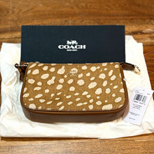 COACH Nolita 19 Deer Animal Print Zip-Top Wristlet Shoulder Bag w/ Tassel picture