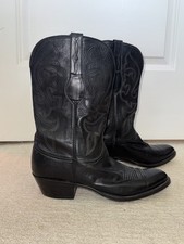 Vintage Handmade Lucchese Mens Classics - Size 11, Black picture