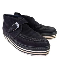 RARE Saint Laurent Paris Munkstrap Striped Platform Creepers Size 41-8 picture