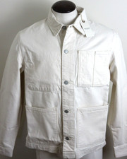 OOBE Brand Men's Canvas Cotton Chore Coat Natural White NWT picture