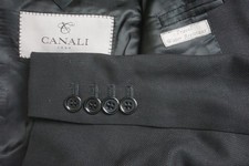Canali Black Woven Travel Water Resistant Sport Coat Jacket Sz 40R picture