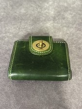 *Rare/Vintage* 2006 Coach Green Brass Turn-lock, Bi-Fold Wallet picture