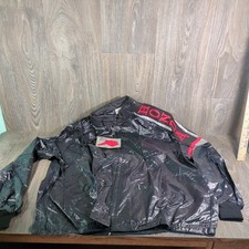 Vintage Honda Hondaline Racing Jacket Black Nylon USA 80s Windbreaker XXL picture