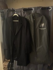 Canali Men’s black cashmere Overcoat M Lined Button Notch Mid-Length picture