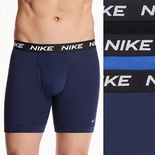 NIKE ALL DAY MEN'S COTTON STRETCH BOXER BRIEFS 3 PACK ASST SIZES NEW 475 picture
