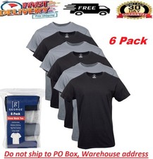 George Men'S Assorted Crew T-Shirts, 6-Pack (3 blacks - 3 greys) picture