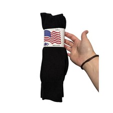 DSCP 3-pack of black USOA military-style boot socks Size Large 13-16 Men picture