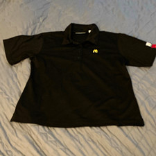 McDonald's Apparel Collection Black Polo Shirt S Polyester Logo picture