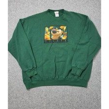 VTG Disney Store Tigger Graphic Sweatshirt Men L Green Full Of Enthusiasm Winnie picture