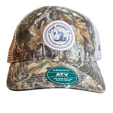 One Point 7 Legacy Realtree Edge Camo Trucker Hat Snapback USA Flag NWT picture