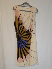 Rare Diane Von Furstenberg 100% Silk Sheath Dress With Plunging Neckline picture