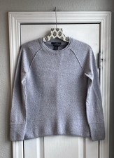 Tahari 100% Merino Wool Gray Crewneck Raglan Sleeve Pullover Sweater Women’s S picture