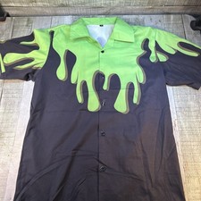 Y2K Flames Button Up Size men's medium  picture