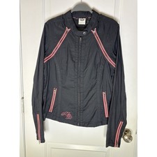 Harley-Davidson Black and Hot Pink Lightweight Jacket Womens Size M picture