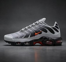 Men's Nike Air MAX PLUS TN Wolf Grey Black White Picante Red picture