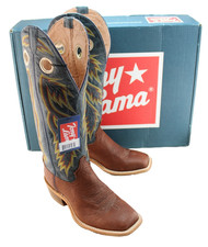 New TONY LAMA Merrit Cognac Men's 9 EE Square Toe 17