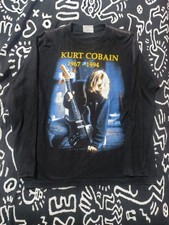 VINTAGE 90'S KURT COBAIN 1967-1994 MEMORIAL NIRVANA T-SHIRT L SIZE picture