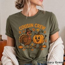 Thanksgiving Cousin Crew Shirts: Funny Turkey Family Matching Tees picture