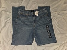 NWT J.Crew Factory Essential Straight Jeans Womens 28x27 Med Wash Stretch BJ823 picture