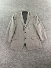 Tasso Elba Sport Coat 48 R Gray Wool Glen Plaid Premium Classic Designer Macys picture