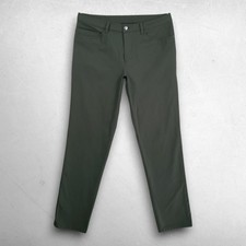Lululemon ABC Slim-Fit 5 Pocket Pant Men 34 Dark Olive Green Gorpcore Trousers picture