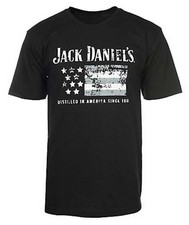 Jack Daniels Men's Distressed Flag T-Shirt Tee Whiskey Since 1866 15261452JD-89 picture