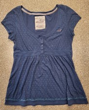 Super Rare Vintage y2K Polka Dot Hollister Babydoll Top picture