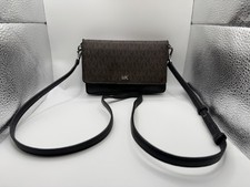 Gently Loved Brown/Tan Michael Kors Wallet Crossbody picture