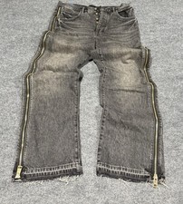 Limited Edition Purple Brand Black Denim Side Zipper Jeans Men’s Size 32 picture