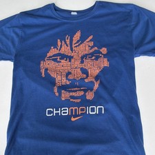 Nike Manny Pacquiao Champion Blue Graphic Logo Crew Neck Tee Men's M picture