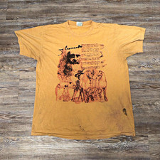 JHK Vintage 80s-90s Leonardo da Vinci Graphic Print Cotton Crew Neck T-Shirt picture
