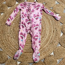 Posh peanut Bamboo heart Footed Bodysuit. 0-3 mo picture
