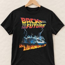 Back to the Future DeLorean Black Graphic Tee | Large picture