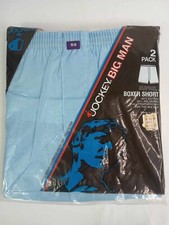 Vintage 1985 Mens Jockey Big Man Suprel Boxer Short 2 pack Size 58 BLUE picture