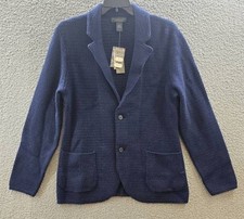 The Men's Store at Bloomingdale's Knit Wool & Cashmere Blazer L Navy Long Sleeve picture
