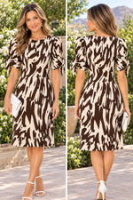Calvin Klein Women's Stunning Ruched Tie Sleeve Sheath Dress size 8 picture