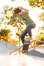 Never Stop Jumping - Unisex Skate Boarding T-shirt - Gravity is Overrated picture