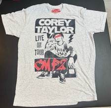 New (2XL) Corey Taylor Slipknot Short Sleeve Cotton Grey Concert T-Shirt picture