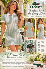 Izod Lacoste Women’s size Large White & Green Mini Dress picture