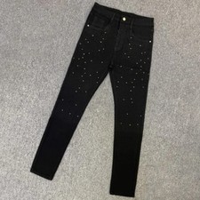 New Men Luxury Black Jeans Diamond Rhinestones Fashion Trousers High Quality picture