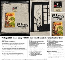 Vintage 2000 Usagi Yojimbo T Shirt L Albedo #2 1984 Stan Sakai Deadstock Hanes picture