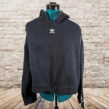 Adidas 3 Stripe Cropped Hoodie - Size XL picture
