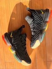 Nike LeBron 16 I Promise Black Multi Mens 10 AO2588-004 Basketball Shoes picture