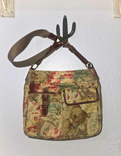 Fossil No. 54 The Original Premium Bag Beige/Multicolor Zip Adjustable Strap picture