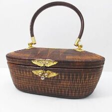 Yanlipao Thai Traditional Craft Basket Bag Brown Ladies picture