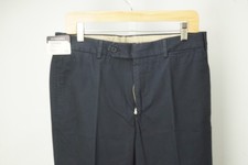 Burberry London Solid Blue Twill 100% Cotton Dress Pant 48 EU BRAND NEW picture